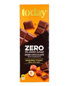 Today Zero Sugar Dark Chocolate with Hazelnut 60g