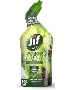 Power Fresh Toilet Cleaner Liquid 500 ML Lemon & Pine 100% Limescale Remover Kills 99.9% Germs