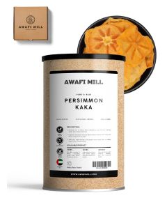 AWAFI MILL Kaka Fruit Persimmon Slices (Dried Kaki) / Naturally Sweet, Ready-to-Eat Snack and Baking Topper / Soft-Chewy Texture / Food-Grade - 100 g / 3.5 Oz