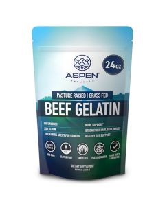 ASPEN NATURALS Beef Gelatin Powder Unflavored 24 Oz Grass Fed PastureRaised NonGMO GlutenFree PaleoFriendly Premium Culinary Gelatin Cooking Baking Gummies Marshmallows More