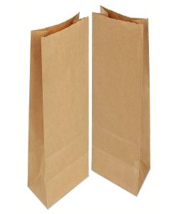Tia Crafts Eco Friendly Food Grade Paper Bags For Food Packing Or Square Flat Bottom Carry Bags Grocery,Fruits, Gifting, Cookies Restaurants & Take Away (Capacity:2 Kg, Pack Of100 Bags), Brown