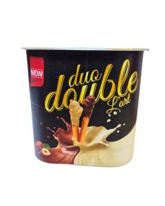 Duo Double L Art Hazelnut Cocoa Cream And White Cream with Breadsticks- 50gms