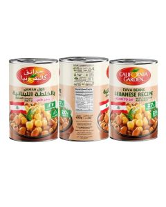 California Garden Fava Beans Lebanese Recipe With Chickpeas and Garlic- 3X400gms