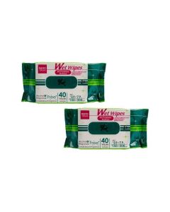 Daiso All Purpose Wet Wipes - Pack of 2 (40 Wipes Each)