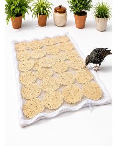 Vinsh Enterprise Papad Drying Cloth with Zipper Closure - 28 x 38 inch Unbleached Cotton Mesh Net - Bird & Insect Protection for Hygienic Sun Drying - Washable & Reusable