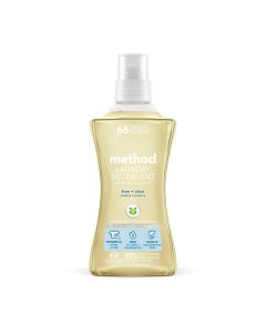 Liquid Laundry Detergent; Fragrance Free + Clear; Stain Remover; 66 Loads per 53.5 fl oz bottle; (Pack of 1)
