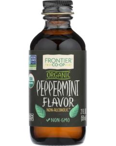 Frontier Coop Peppermint Flavor 2 Ounce Glass Jar NonAlcoholic Great for Baking Coffee and More