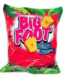 Holiday Big Foot Spicy Cheese Snack - Giant Cheese Puffs, 25g (Pack of 12)