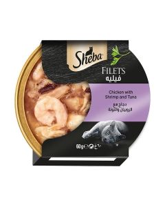 Sheba Filets Chicken Shrimp Tuna 60g