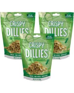 Fresh Gourmet Crispy Dillies - Pickle Flavored Fried Cucumbers, 3.5 Ounce (Pack of 3)