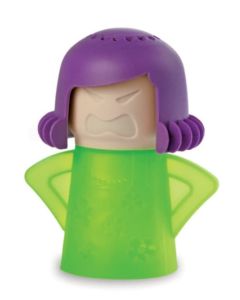 HORNO Angry Mama Microwave Oven Steam Cleaner and Disinfects With Vinegar and Water for Kitchens Green