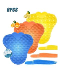 6 Pack Urinal Screen Deodorizer, Men's Toilet Deodorizer and Urinal Splash Proof Pad, Suitable for Public Restrooms, School Restroom Hotel (Ocean Breeze, Lemon, Orange)