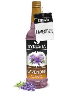 Syruvia Coffee Syrup Lavender Flavored Syrup for Drinks Lattes and Desserts 254 fl oz