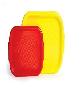 Colorations® Brawny Tough Large Plastic Art Trays, Great for Crafting, Organizing, Sorting, Set of 5, Measures 19-1/2"L x 13-1/4"W, Use at School Home, Kids Crafting Trays