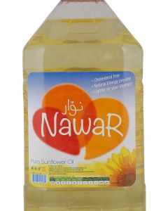 Nawar Pure Sunflower Oil, 5 Liters - Cholesterol Free, Enriched with Vitamins A & D3