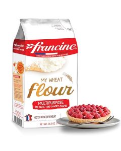 Francine Wheat Flour T55 French Flour from France with Lower Gluten Content Makes Great Breads Pastries and Desserts 353oz1 kg