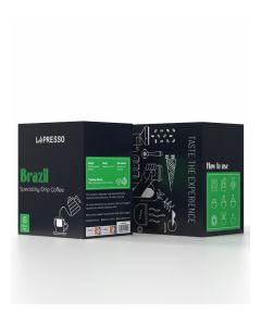 Drip Coffee Bags Brazil Speciality Single Serve Pour Over, Medium to Full Body, Milk Chocolate Nutty Cocoa Notes, 8 Bags