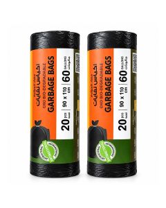 Earth Green Choice Bio Degradable Black Garbage Bags 60 Gallons Large 90X110 Cms 40 Bags