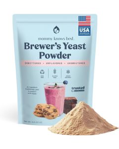 Mommy Knows Best Brewer's Yeast Powder for Lactation - Unsweetened, Debittered, and Gluten-Free - 2 lb