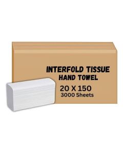 Interfold Hand Towel Embossed Tissue Paper Carton