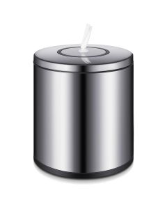 Tandefio Stainless Steel Countertop Wipe Dispenser Fits Wipes on Rolls 10 x 115 Inch Round Tissue Holder Refillable Tabletop Cylinder Container for Fitness Clubs Gym Schools Daycares