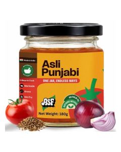 ASF Asli Punjabi Cooking Paste / No Palm Oil / Indian Curry Base for Rajma, Chole & Paneer / 100% Vegan / No Preservatives / 180g