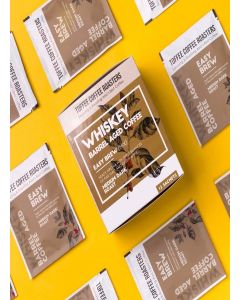 Toffee Coffee Roasters Whisky Barrel-Aged Coffee / Medium Dark Roast / Easy Brew Pour Over Coffee / 12 Sachets (1.2E+2g each) / No Equipment Needed