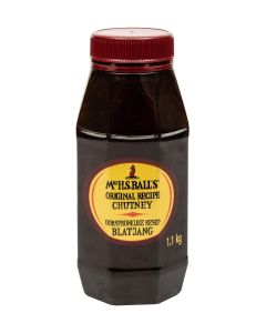 Mrs H.S. Balls H S Chutney Original Flavor The Recipe That Survied A Shipwreck, (1) 1.1Kg, In A Wide Mouth Octagonal Plastic Jar - Imported from South Africa -