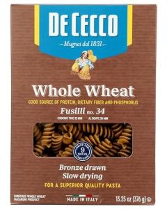 De Cecco Pasta Fusilli Whole Wheat 1325 oz