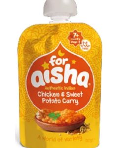 For Aisha Chicken & Sweet Potato Curry Pouch - 130g (7+ Months)