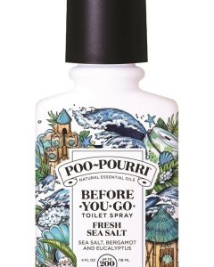 Poo-Pourri Before-You-Go Toilet Spray, Fresh Sea Salt - 4 Fl Oz with Sea Salt, Bergamot and Eucalyptus