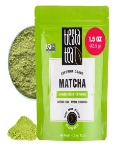 Tiesta Tea - Superior Matcha / Superior Grade Japanese Matcha Powder / High Caffeinated Green Tea / Make Hot or Iced / Up to 21 Cups / 1.5oz Resealable Pouch