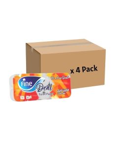 Fine Deal 2 PLY Bulk 10 Rolls Toilet Paper Rolls 400 Sheets- 4 Pack