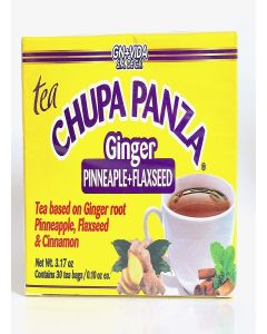 GN+Vida Tea CHUPA Panza, Tea Based ONGINGER Root, PINNEAPPLE, Flaxseed & Cinnamon (30 Tea Bags/0.10 oz Each)