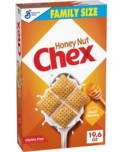 Chex Honey Nut Cereal, Gluten Free Breakfast Cereal, Family Size, 19.6 OZ
