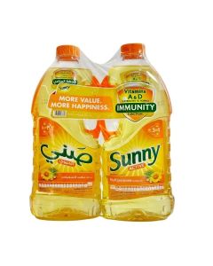 Sunny Active Blended Vegetable Oil, Multipurpose Cooking Oil With Vitamins A And D- 2X1.5Ltr