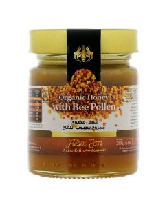 Axion Esti Organic Honey with Bee Pollen 250g / Raw Greek Superfood Honey / Energy & Nutrient Boost Arabic