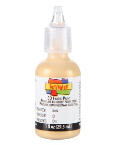 Scribbles 54224 Fabric Paint Gold Iridescent 1 Oz