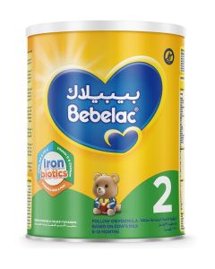 Bebelac 2 Iron Biotics Follow on Formula, 6- 12 Months, Stage 2, Palm Oil Free, 400g