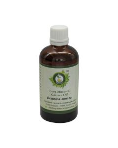 R V Essential Pure Mustard Carrier Oil 30ml (1.01oz)- Brassica Juncea (100% Pure and Natural Cold Pressed)