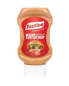 Mayochup Mayonnaise 315ml Squeezy Bottle - Creamy Mayo with Tomato Ketchup Sauce for Burgers, Sandwiches, Fries and Snacks - Dip and Dressing