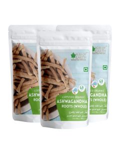 100gm Ashwagandha root whole Indian Ginseng Withania Somnifera Helps Relives stress and Boost immunity Premium Edible Grade Root pack of 3