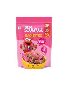 Tata Soulfull Ragi Bites Strawberry Fills Breakfast Cereal, No Maida, 250g