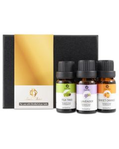 DimBull Laundry Essential Oil Set â€“ 3 x 10ml Lavender, Tea Tree & Sweet Orange, Therapeutic Grade, Gift Set for Laundry & Aromatherapy