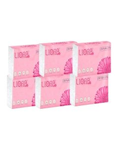 Liora Premium 2 Ply Facial Tissue / 1200 Sheets (200 Pulls x 6 Pack) / Natural Virgin Pulp Face Tissues / Ultra Soft, Extra Absorbent & Paraben Free Tissue Paper / Gentle on Sensitive Skin