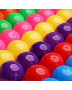 Entervending Empty Colored Round Capsules 2 inch 50 pcs Bulk 7 Colors Capsule for Gumball Machines Plastic Containers 50 mm