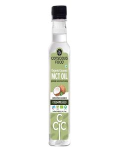 Conscious Food Organic MCT Oil / 250 ml / Extracted From Cold Pressed Coconut Oil / C8 & C10 Medium Chain Triglyceride / Keto, Paleo, Vegan