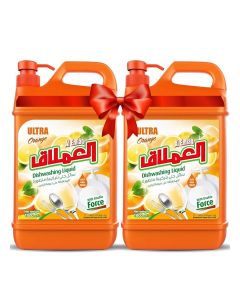 Ultra Dishwashing Liquid, Orange, 2x1800ml