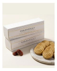 Maamouly - Dates Maamoul / Box of 12 Large Pcs x 35g / zero processed sugar - 100% Natural- 420 Gram