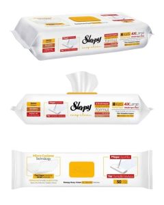 Mop Compatible Multi-Surface Cleaning Wipes, Eucalyptus Fragrance & Herbal Soap Additive Extra Large 50 Wipes, (For Marble, Wood, and All Floor Types)